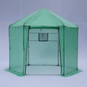 Walk-in Greenhouse Hexagonal Upgrade Reinforced Frame Heavy Duty Plastic Greenhouse Reinforced Thick