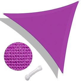 Triangle Sun Shade Sail Sun Shade Awning Canopy Awning Red Purple for Patio Garden Yard Deck Pergola