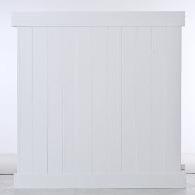 Privacy Fence Panels 6ft.H X 6ft.W WHITE Vinyl Full Set Of 2 Pcs