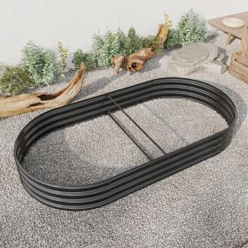 Oval Metal Raised Garden Bed For Plants, Vegetables  Flowers