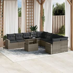 Garden Sofa Set Grey Poly Rattan Large Modular Garden Sofa Set