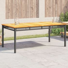 Garden Table Black and Brown
