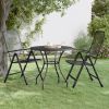 Patio Table Ã˜31.5"x28.3" Expanded Metal Mesh Anthracite