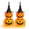 2pcs 3ft Halloween Collapsible Pumpkin Decorations 150 LED Lights