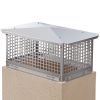 VEVOR Chimney Cap, 13" x 24" Flue Caps, 304 Stainless Steel Fireplace Chimney Cover, Adjustable Metal Spark Arrestor with Bolts Screws