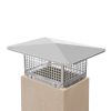 VEVOR Chimney Cap, 13" x 17" Flue Caps, 304 Stainless Steel Fireplace Chimney Cover, Adjustable Metal Spark Arrestor with Bolts Screws