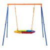 VEVOR Swing Sets for Backyard 40in Saucer Swing Seat A-Frame Metal Stand 440lbs