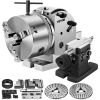 VEVOR Dividing Head BS-0 5Inch 3 Jaw Chuck Dividing Head Set Precision Semi Universal Dividing Head for Milling Machine Rotary Table Tailstock Milling