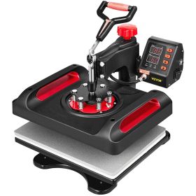 11 in 1 Heat Press, 12 x 15 Inch, Multifunctional Clamshell Printer, Digital Dual-Tube Heat Press Transfer Machine, 360Â° Swing Away Design