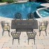 (Cushions In Random Colors)7-Piece Set Of Cast Aluminum Patio Furniture With Cushions(=OLD ITEM CODE W1710S00090)