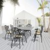 (Cushions In Random Colors)7-Piece Set Of Cast Aluminum Patio Furniture With Cushions(=OLD ITEM CODE W1710S00173)
