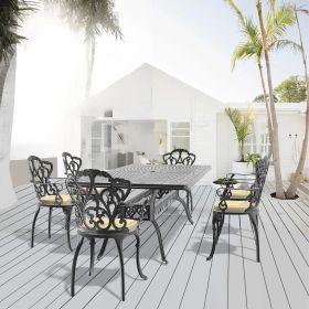 (Cushions In Random Colors)7-Piece Set Of Cast Aluminum Patio Furniture With Cushions(=OLD ITEM CODE W1710S00173)