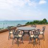 (Cushions In Random Colors)7-Piece Set Of Cast Aluminum Patio Furniture With Cushions(=OLD ITEM CODE W1710S00078)