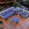 7 Pieces Patio Furniture Set,Wicker Patio dining set,outdoor furniture set,Removable washable cushions - perfect for patios, backyards, balconies