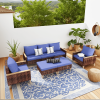 7 Pieces Patio Furniture Set,Wicker Patio dining set,outdoor furniture set,Removable washable cushions - perfect for patios, backyards, balconies