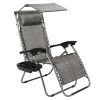 Infinity Zero Gravity Chair with Awning Outdoor Lounge Patio Chairs with Pillow and Utility Tray Adjustable Folding Recliner for Deck,Patio,Beach,Yard