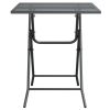 Patio Table 23.6"x23.6"x28.3" Expanded Metal Mesh Anthracite
