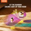 VEVOR Acrylic Coffee Table, Iridescent Acrylic End Table, 13.8 inch high Colorful Acrylic Side Table, for Coffee, Drink, Food