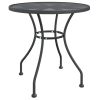 Patio Table Ã˜31.5"x28.3" Expanded Metal Mesh Anthracite