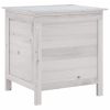 Patio Storage Box White 19.7"x19.3"x22.2" Solid Wood Fir