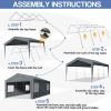 10X20FT Carport Car Port Canopy Grey