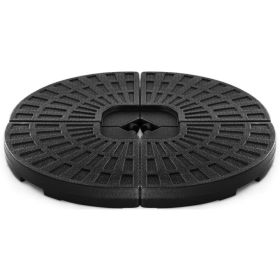 4 Pieces Round Cantilever Umbrella Base with Carry Handles for Garden
