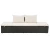 Patio Bed Black 76.8"x23.6" Poly Rattan