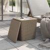 Garden Table With Removable Lid Light Brown Polypropylene Medium