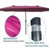15Ftx9FtDouble-Sided Patio Umbrella Outdoor Market Table Garden Extra Large Waterproof Twin Umbrellas with Crank and Wind Vents for Garden Deck Backya