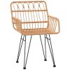 5 Piece Patio Dining Set Poly Rattan