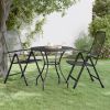 Patio Table Ã˜31.5"x28.3" Expanded Metal Mesh Anthracite