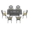 (Cushions In Random Colors)7-Piece Set Of Cast Aluminum Patio Furniture With Cushions(=OLD ITEM CODE W1710S00090)
