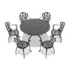 (Cushions In Random Colors)7-Piece Set Of Cast Aluminum Patio Furniture With Cushions(=OLD ITEM CODE W1710S00078)