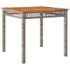 Garden Table Gray and Brown