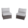 Fully Assembled Rattan Wicker 2-Person Seating Set with Cushions - as Pic