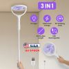3 In 1 Electric Bug Zapper Racket 90ÂºRotating Bug Zapper Wand Indoor Outdoor Handheld Mosquito Swatter with Telescopic Extension Wand