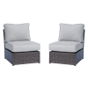 Fully Assembled Rattan Wicker 2-Person Seating Set with Cushions - as Pic