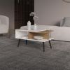 Vowinckel Coffee table, Living Room, White/ Light Pine