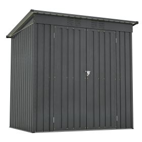 6 x 4 ft Outdoor Storage Shed, All Weather Tool Shed for Garden, Backyard, Lawn, Black