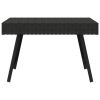 Foldable Side Table Black 23.6"x15.7"x15" Poly Rattan