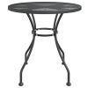 Patio Table Ã˜31.5"x28.3" Expanded Metal Mesh Anthracite