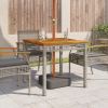Garden Table Gray and Brown