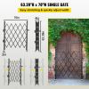 VEVOR Single Folding Security Gate, 5.1'H x 5.9'W (61 x 71 inch)Folding Door Gate, Steel Accordion Security Gate, Flexible Expanding Security Gate