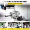 VEVOR Dividing Head BS-0 5Inch 3 Jaw Chuck Dividing Head Set Precision Semi Universal Dividing Head for Milling Machine Rotary Table Tailstock Milling