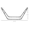 Outsunny Hammock Stand Portable Adjustable Steel Frame Weather Resistant Black 550 lbs Capacity