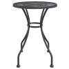 Patio Table Ã˜23.6"x28.3" Expanded Metal Mesh Anthracite