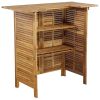 3 Piece Patio Bar Set Solid Wood Acacia - Brown
