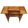 3 Piece Patio Bar Set Solid Wood Acacia - Brown