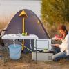 Fish Cleaning Table with 2 Sinks and 360Â° Rotatable Fauce