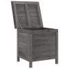 Patio Storage Box Anthracite 19.7"x19.3"x22.2" Solid Wood Fir